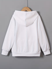 Girls' ''First Grade'' Print Hoodie Sweatshirt Long Sleeve Hooded Pullover