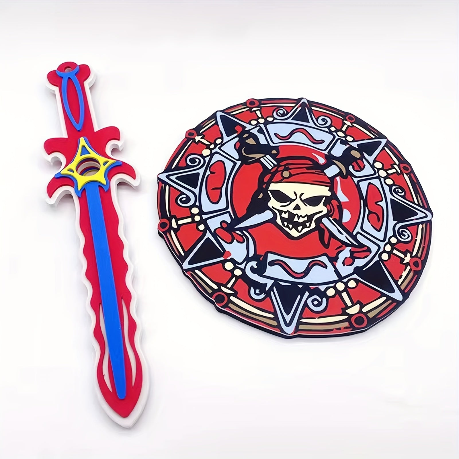 2 Soft Foam Toy Sword and Shield for Role Playing Stage Props Birthday Parties