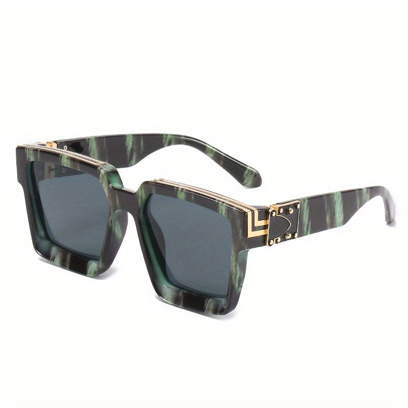 Square Graphic Frame Sunglasses UV400