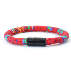 Men's Braided Leather Bracelet Bangle - Gift For Son