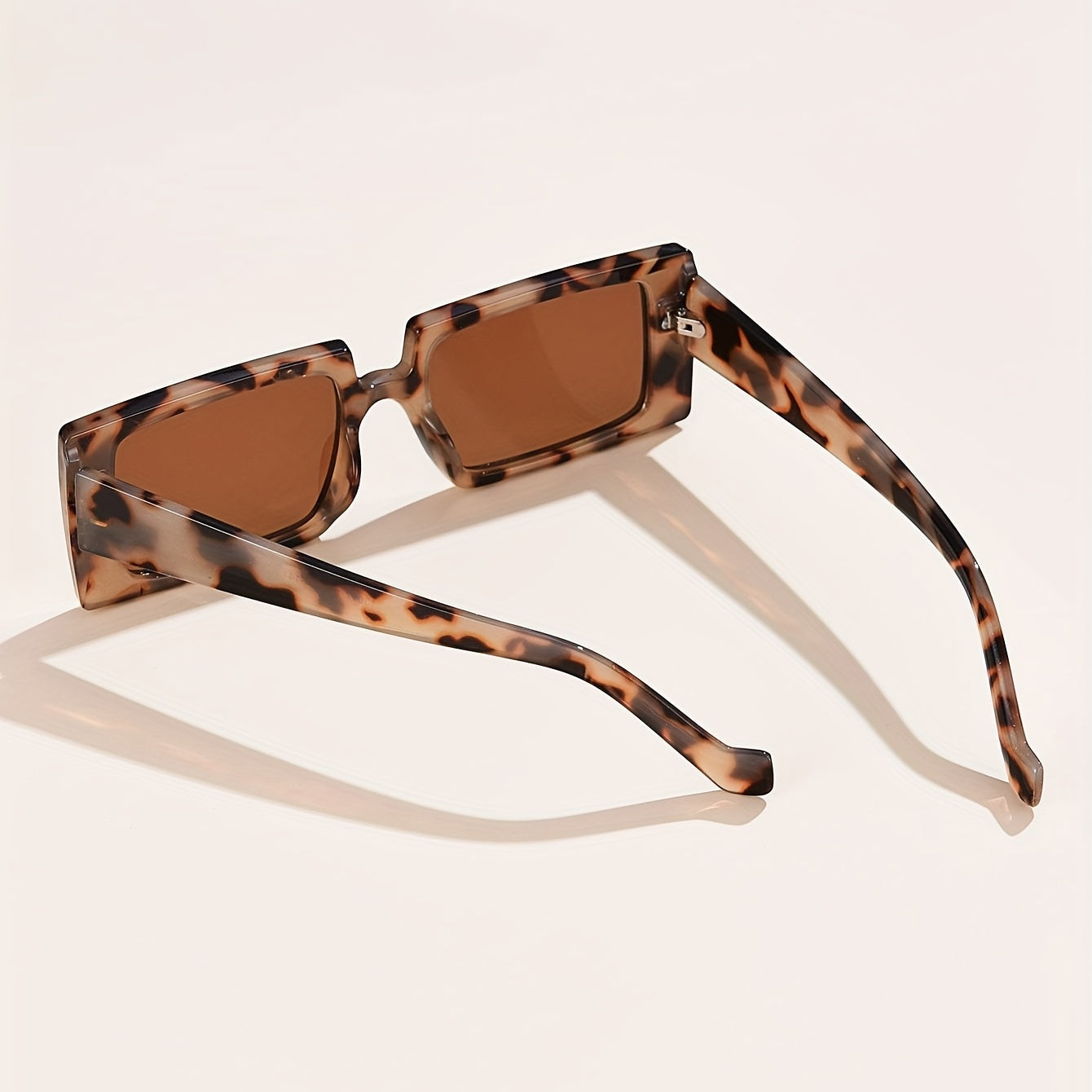 Tortoiseshell Rectangle Sunglasses Vintage Outdoor Glasses UV400