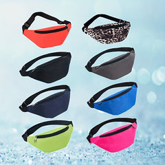 Lightweight Zipper Waist Bag Dacron Textured Fanny Pack