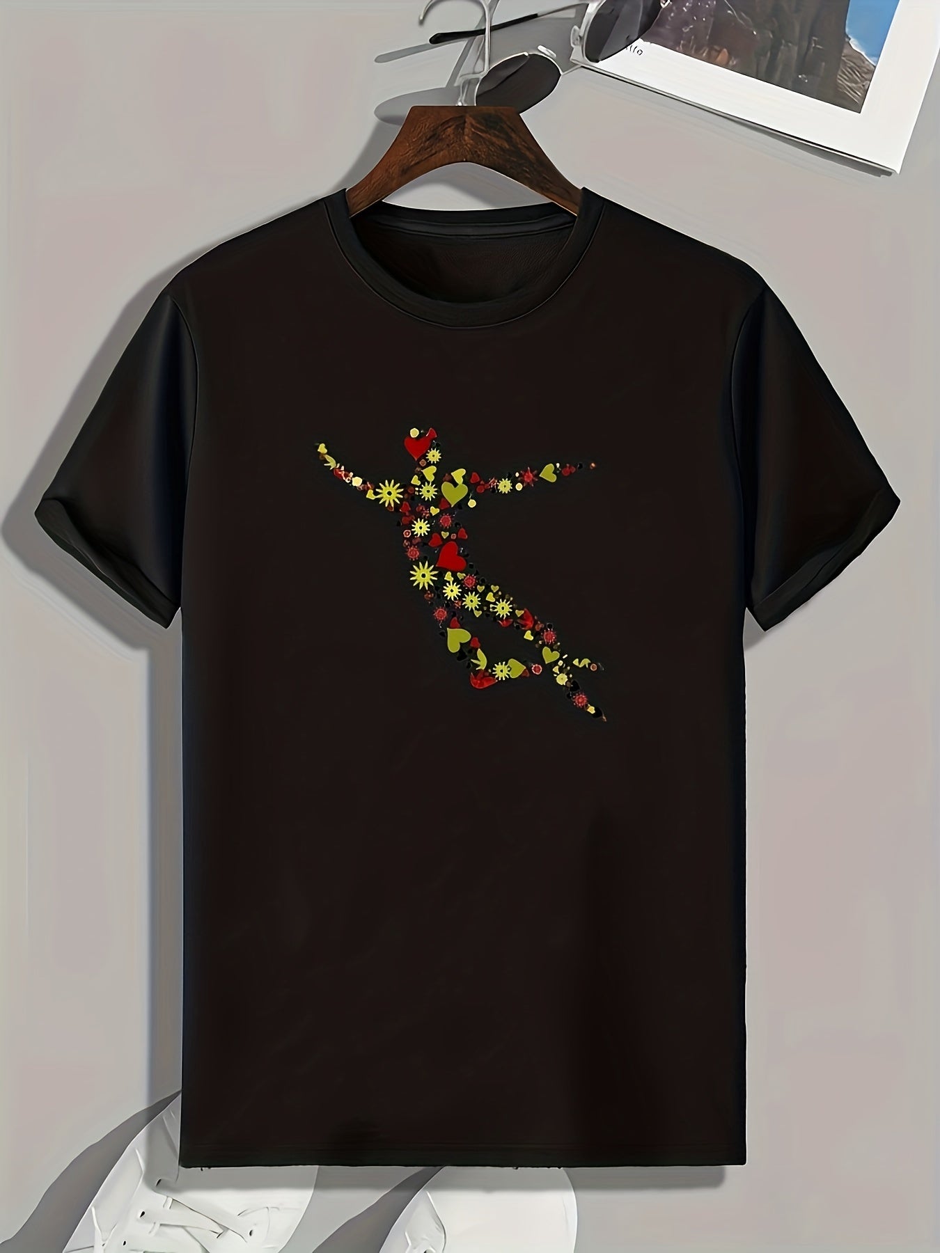 Symbol Dancer Print Men's Comfy T-shirt for Outdoor Summer