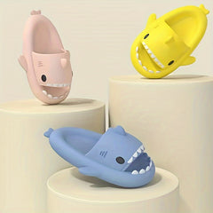 Women's Cartoon Shark Slippers Comfortable Open Toe Slide Sandals