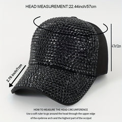 Diamond-studded Baseball Cap for Women and Men