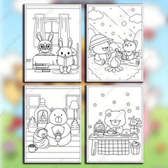 LZX Upgraded Deluxe Thick Paper 22pg 29 COZY ROUTINE Drawing Coloring Book