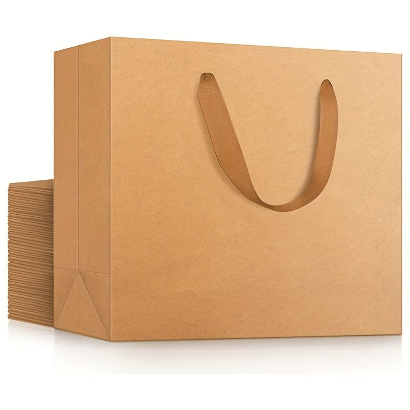 10 Brown Sturdy Shopping Bags Bulk Retail Boutique Wedding Favor
