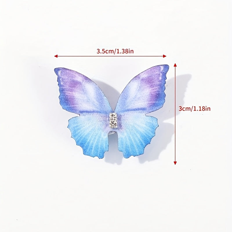 5pcs Colorful Butterfly Hair Clip Side Hair Bang Braids Women Girls Sweet Clip