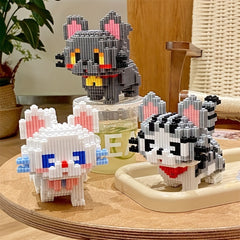 1020pcs Cat Building Blocks DIY Puzzle Challenging Assembly Display Decoration