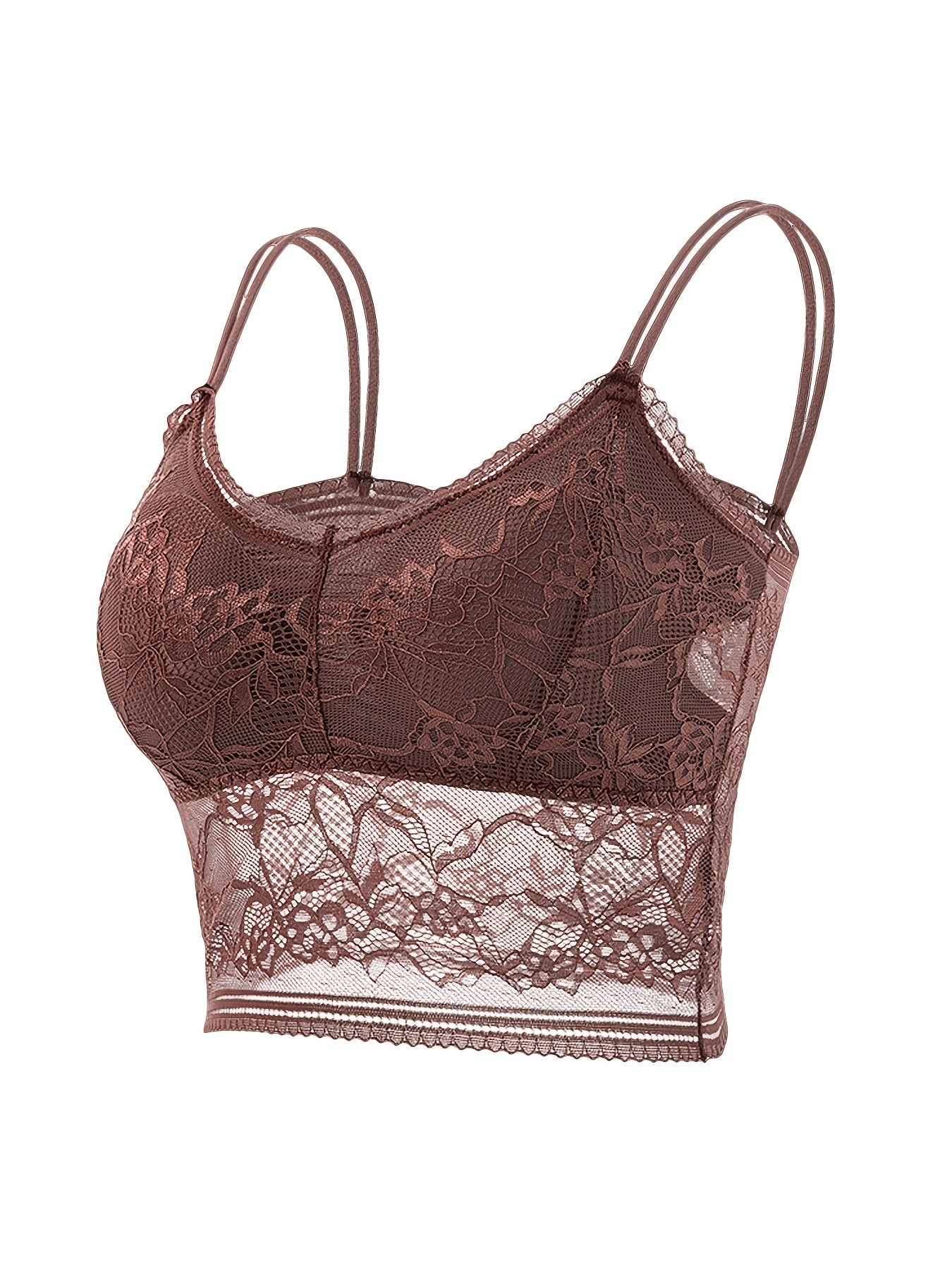 Floral Lace Wireless Bra Comfy & Breathable Full Coverage