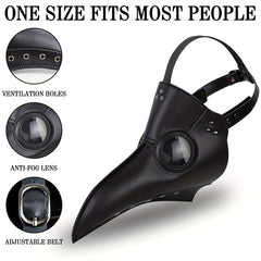 Steampunk Plague Doctor Mask Gothic Cosplay Beak Mask for Halloween Costume