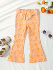 Girls Bell Bottom Jeans Stretch Flared Pants Toddler Kids Clothes