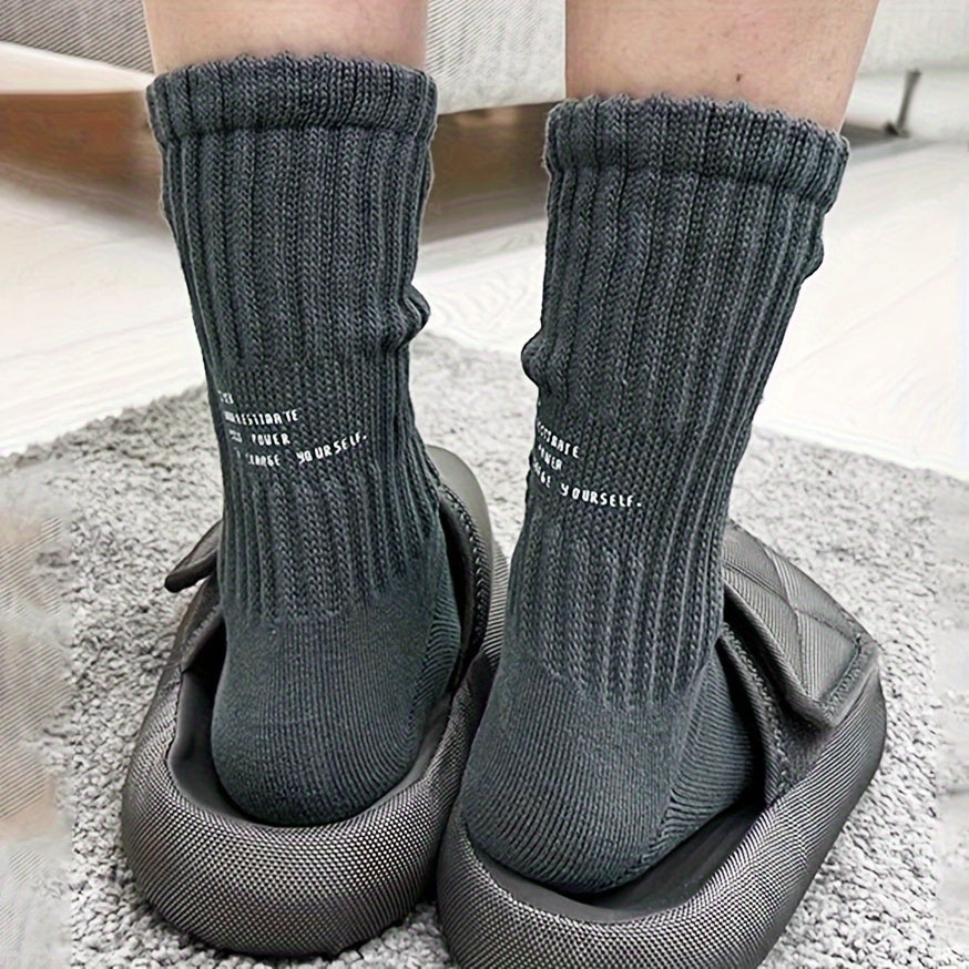 Letter Print Socks Soft Mid Tube Socks Women's Stockings