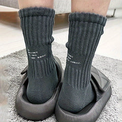 Letter Print Socks Soft Mid Tube Socks Women's Stockings