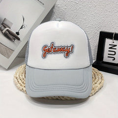 GET AWAY Embroidered Label Mesh Trucker Hat