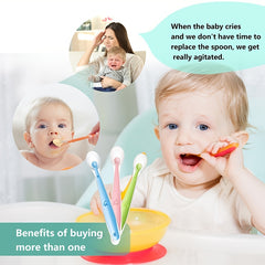 Children's Silicone Spoons for Baby's Tableware