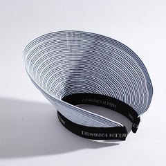 Striped Ponytail Visor Hat Foldable Headband Casual Sun Hats