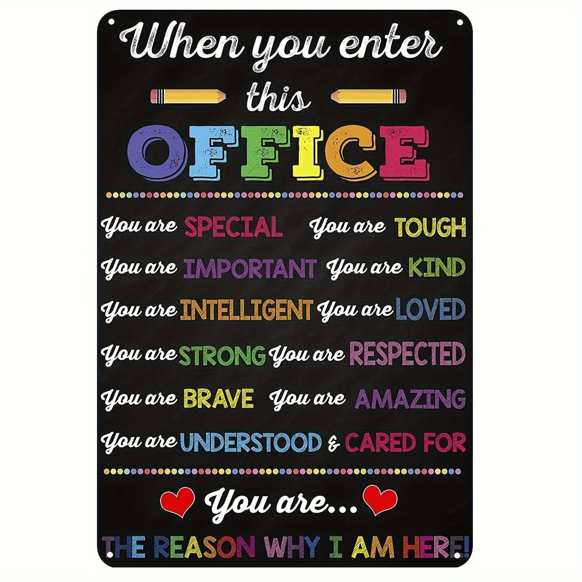 Metal Tin Sign Tough Hard Worker Office Sign 8''x12'' Vintage
