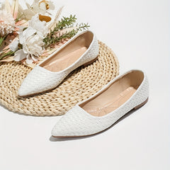 Women's Braided Detail Flat Shoes Slip On Comfy Ballet Flats
