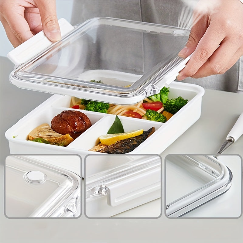 Divided Grid Sealed Bento Box Food Preservation Lunch Box, Camping Picnic Beach