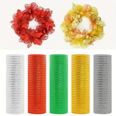 10 Yard Golden Wire Mesh Party Decoration Ribbon Roll