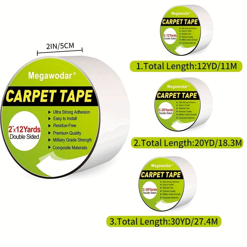 Heavy Duty Double Sided Carpet Tape 20 Yards Anti Slip Rug Grippers Tape