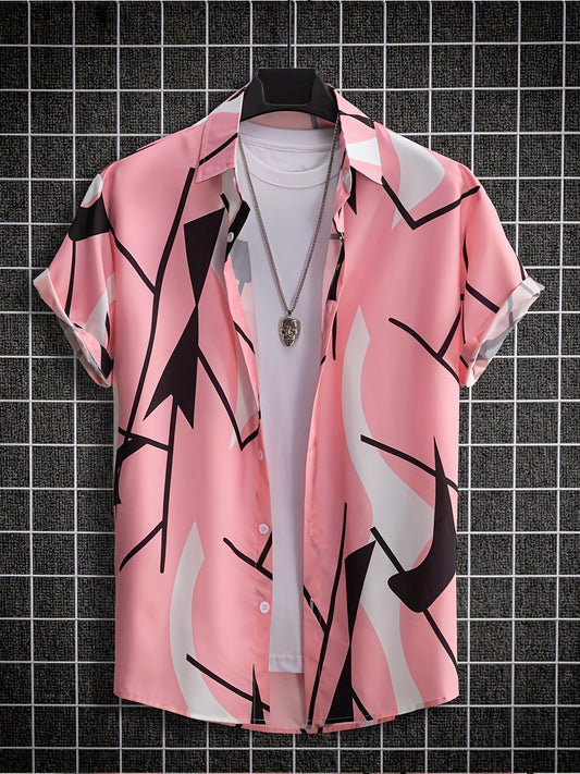 Hawaiian Style Men's Short Sleeve Lapel Shirt
