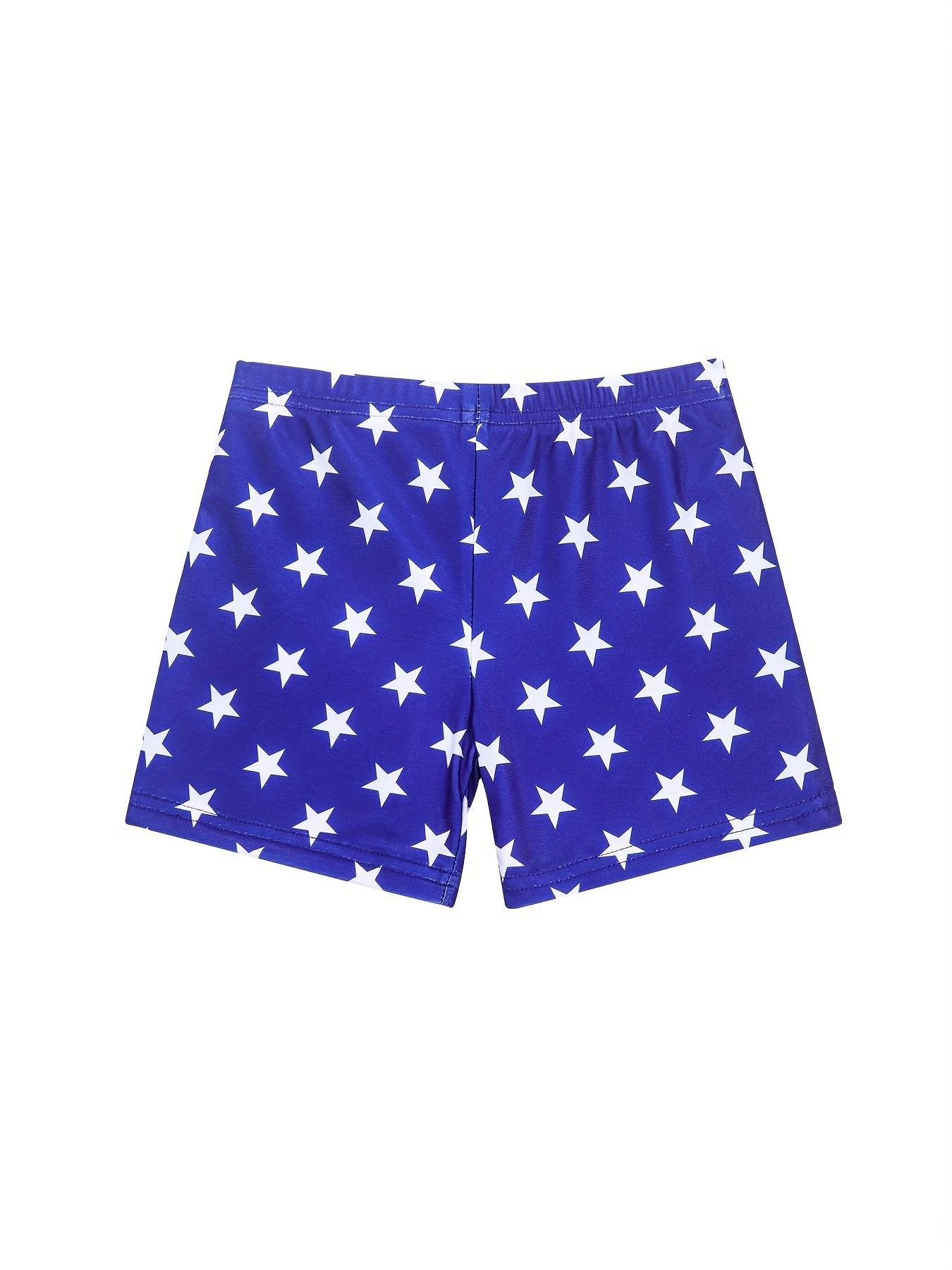 Boys Star And Stripe Swimming Suit Trunks & Tops For Beach Vacation