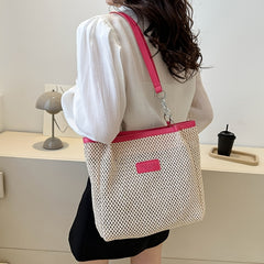 Summer Woven Straw Bag For Women Chain Tote Bag Boho Style Beach Bag
