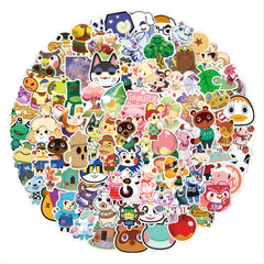 50PCS Cartoon Animal Stickers Waterproof Decorative Water Cup Tablets