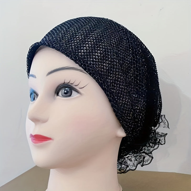 Lace Turban Cap Beanie Ramadan Head Wrap Lightweight Inner Hijab Hats