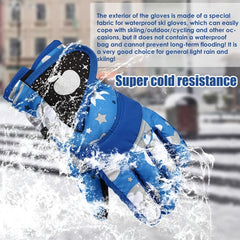 Warm Waterproof Kids Gloves for Outdoor Activities in Winter