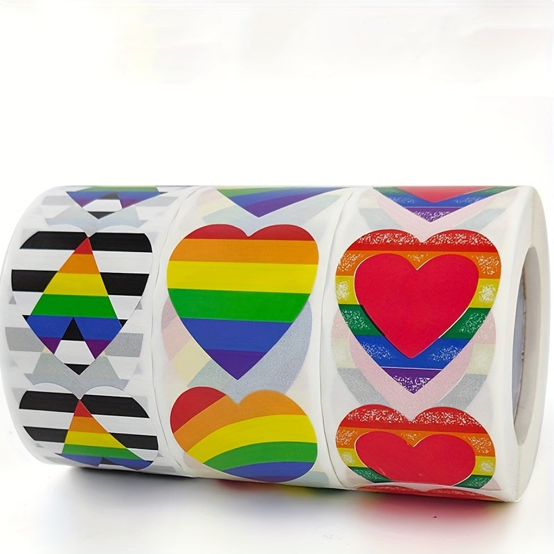 500pcs Love Stickers Rolled Heart shaped Sealing Stickers