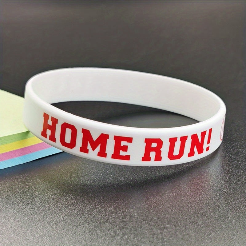 Baseball Silicone Bracelets Rubber Band Wristbands Inspirational