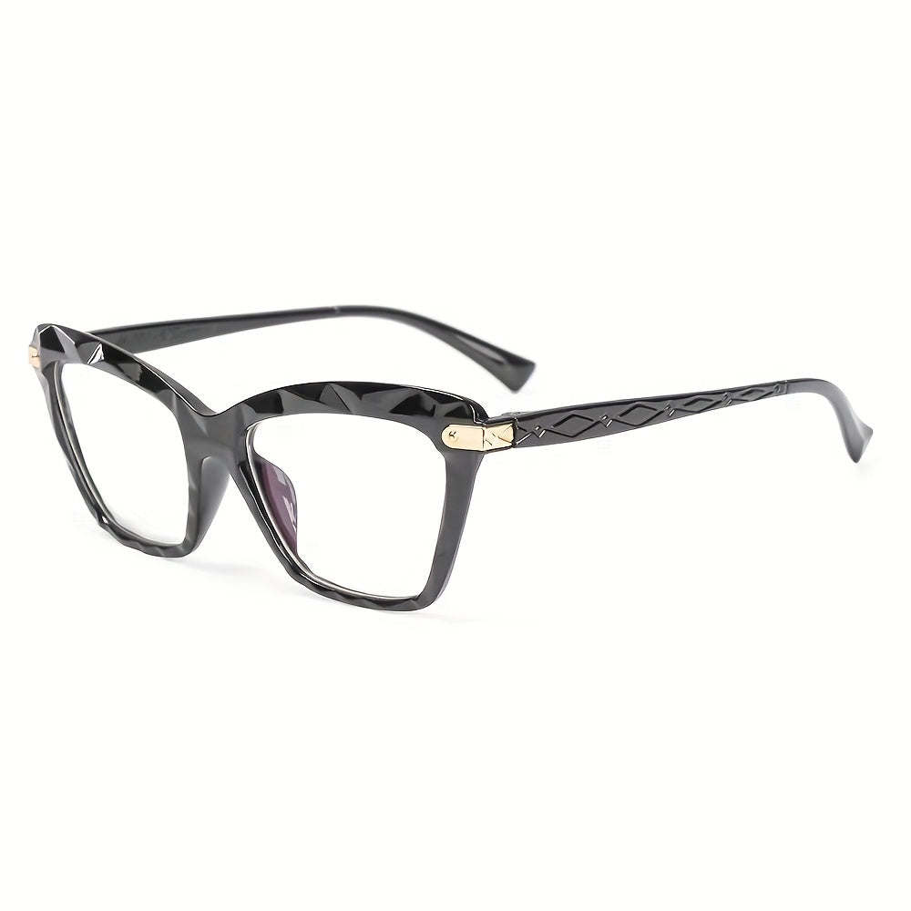 Clear Lens Eyeglasses Vintage Cat Eye Glasses Metal Hinge Eyewear