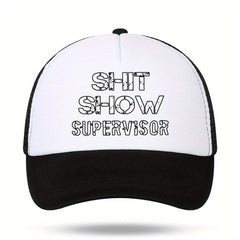 Interesting Words Print Men's Mesh Sun Hat