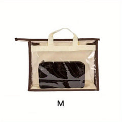 Dust Proof Transparent Storage Bag Zipper Handbag Durable Organizer