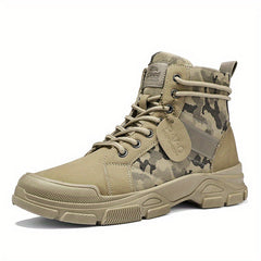 Men's Tactical Camo High Top Lace Up Boots Outdoor Hiking Shoes