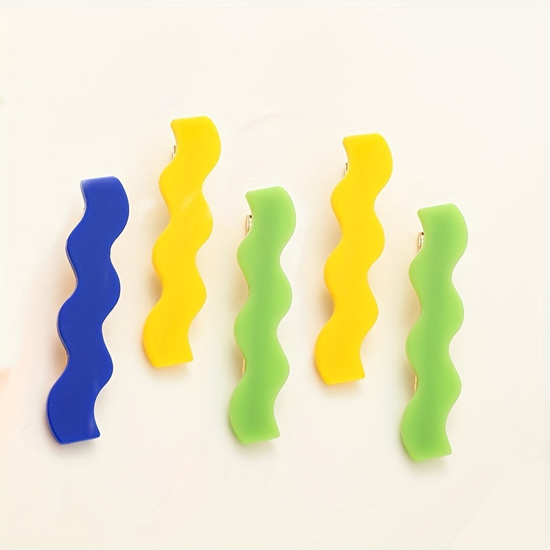 4pcs Long Wavy Hair Clip Duck Billed Style Hair Clip For Side Hair Bang