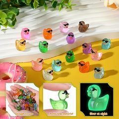 10pcs Mini Resin Sunglasses Duck Glow In The Dark - House Ornaments