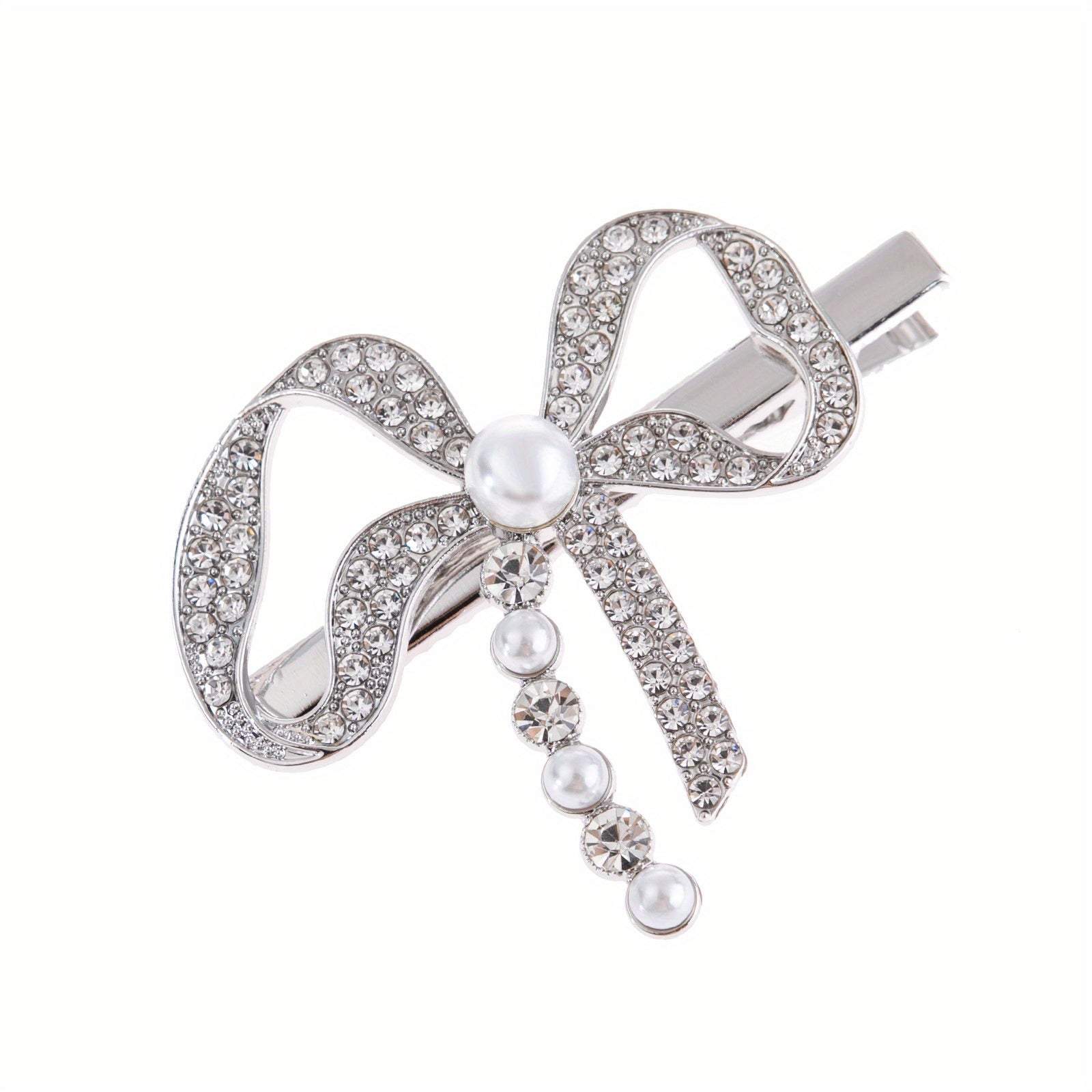 Sweet Pearl Bow Hair Clip for Women Girls
