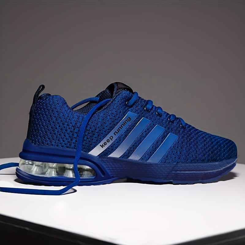 Men's Knit Air Cushioned Lace Up Casual Shoes Lightweight Sneaker