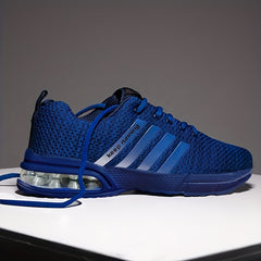 Men's Knit Air Cushioned Lace Up Casual Shoes Lightweight Sneaker