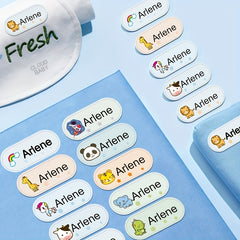 Iron-On Name Stickers x100 | Washable Uniform Labels
