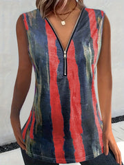 Striped Tank Top Casual Sleeveless Summer Top Women's Clothing