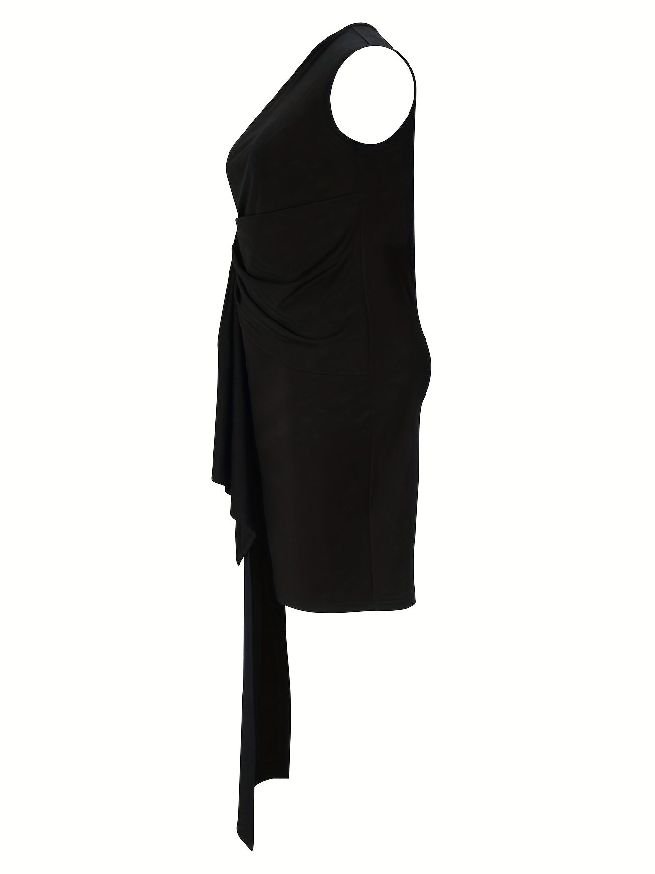  One Shoulder Draped Cocktail Dress