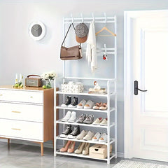 Clothes Storage Rack With Shoe Storage Stand