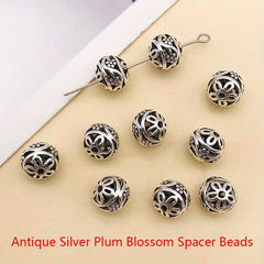 10pcs Flower Butterfly Heart Spacer Beads for DIY Jewelry Making
