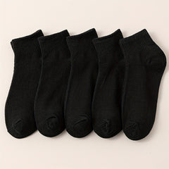 10 Pairs Solid Short Socks Women's Stockings & Hosiery