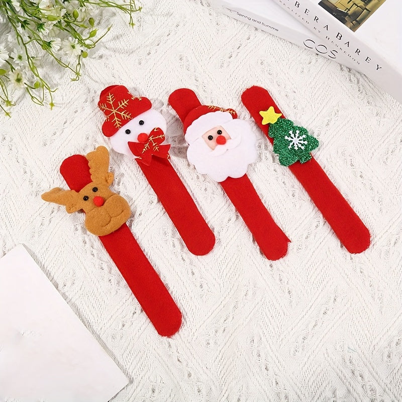 Christmas Bracelets Cartoon Plush Pop Circles - Set of 12pcs